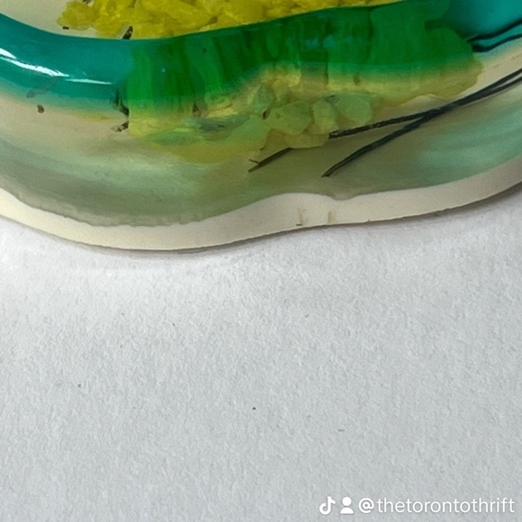 Retro boho coasters with flowers and butterfly 2 pc - Picture 7 of 8